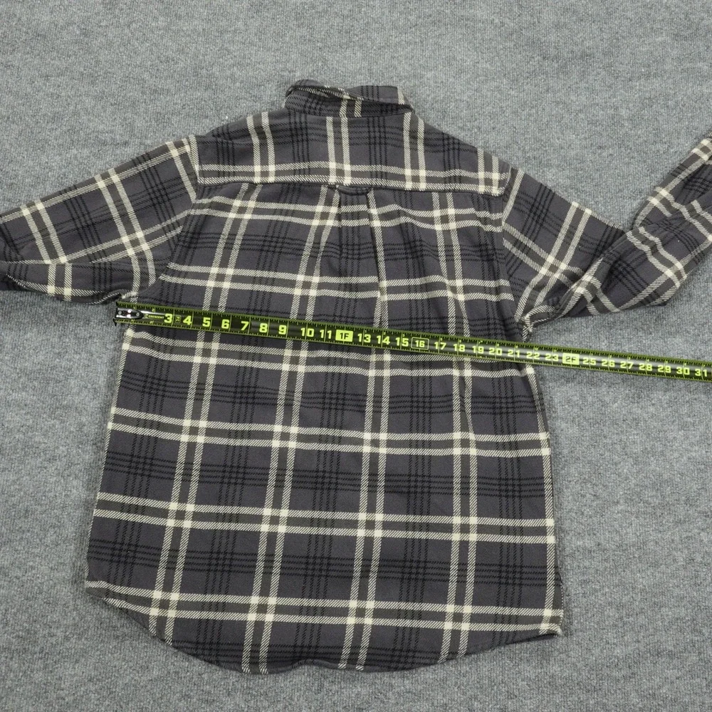 Woolrich‎ Shirt Mens Large Gray Plaid Flannel Long Sleeve Button Down Outdoor